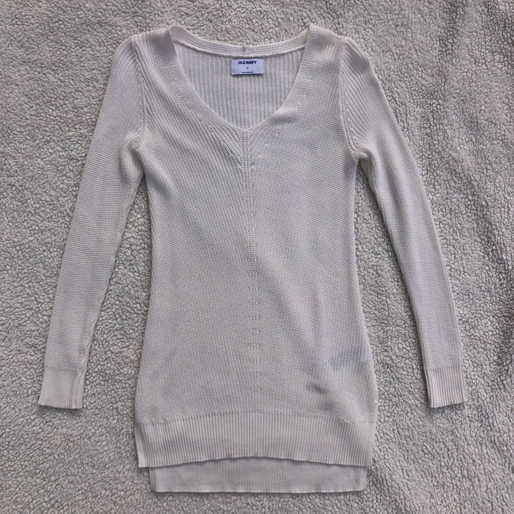 Old Navy White Knit Sweater